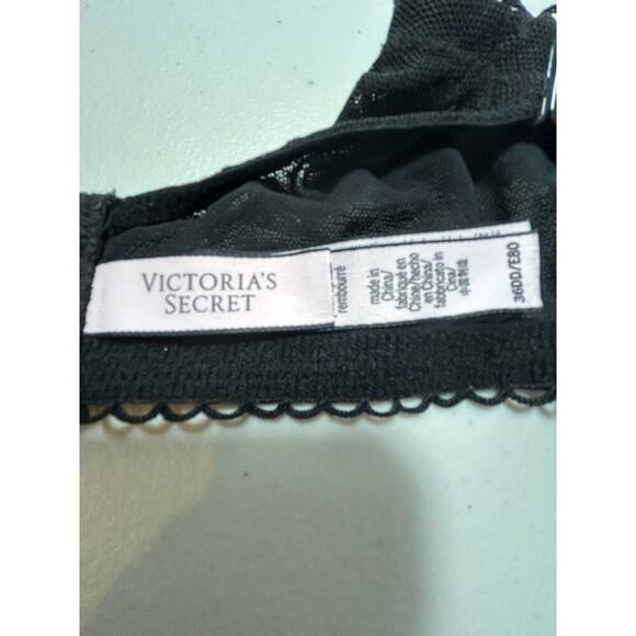 Victoria's Secret Dream Angels Black Lace Push Up Bra, 36DD/E80 - Picture 7 of 8